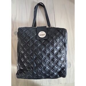 Kate Spade New York "Astor Court Marlene" Large Black Quilted Leather Tote